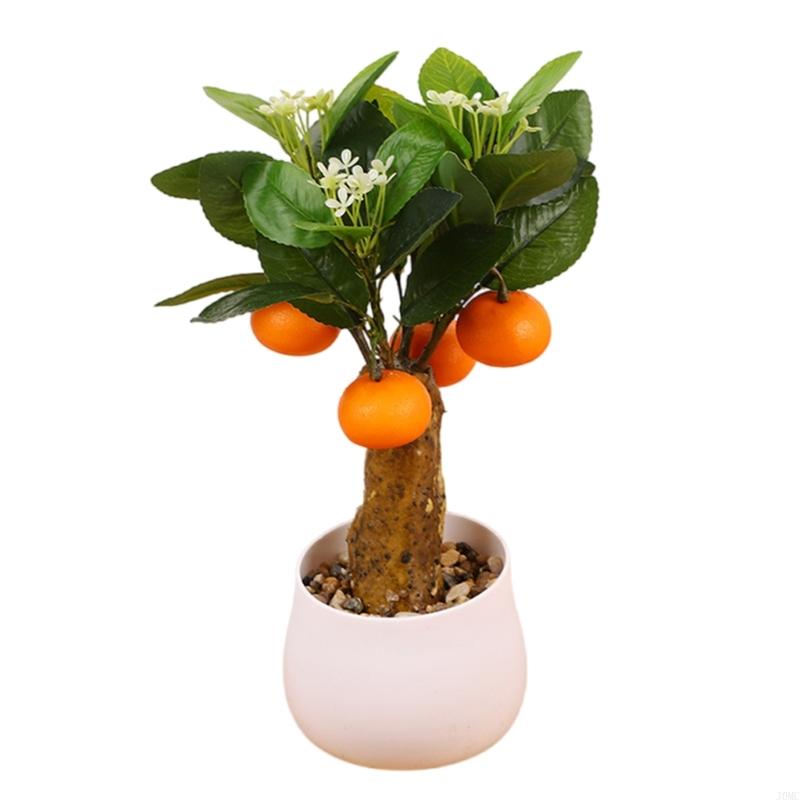 J0MC Artificial Simulation Fruit Branch Faux Miniature Fruit Stem Realistic Tree Branch Model for Office Desk Decors