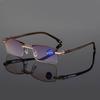 1/3PCS Rimless Square Reading Glasses Anti-blue Light Presbyopic Computer Eyeglasses Men Women +1.0 To +4.0 Gray Lens
