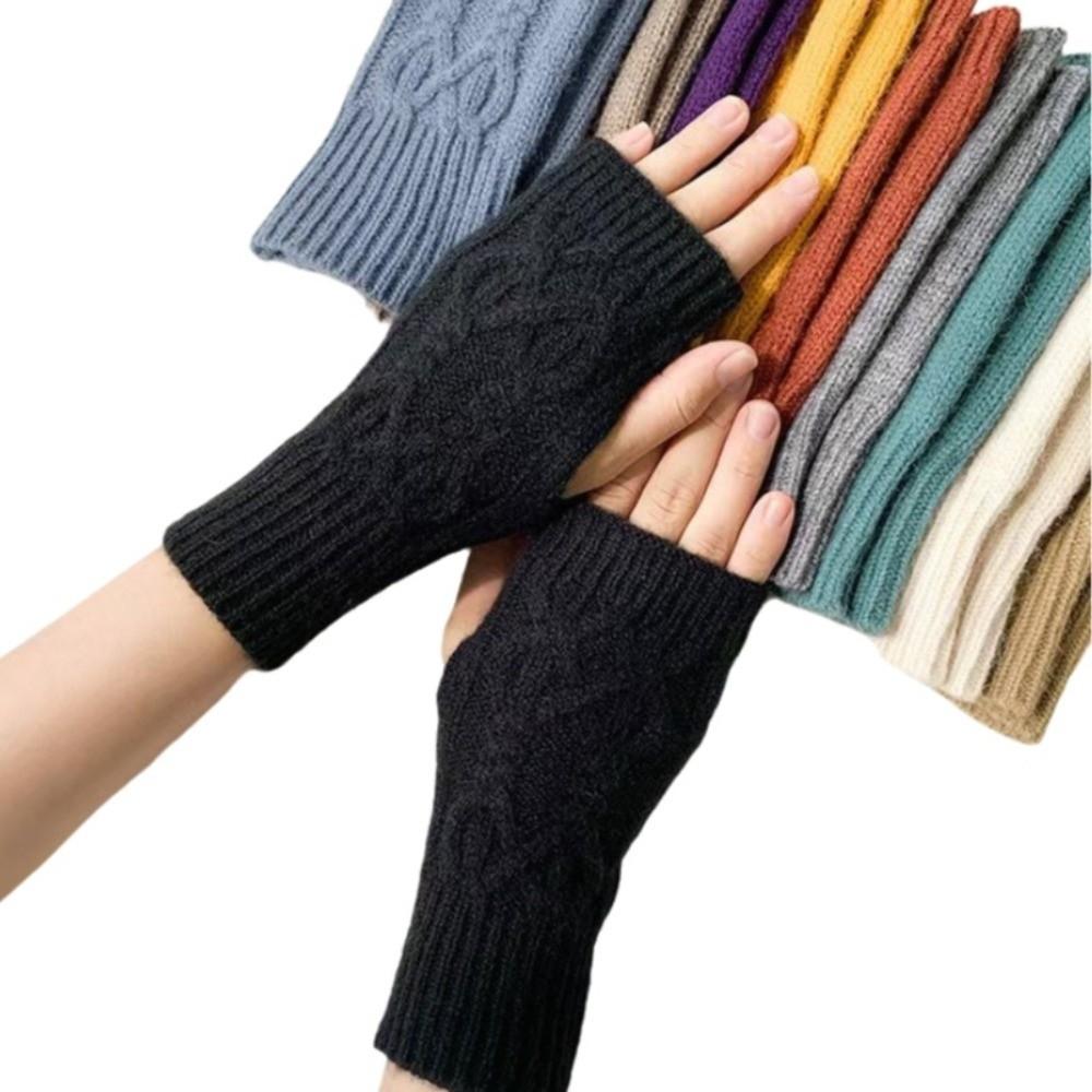 Fingerless Fingerless Gloves Cable Knit Women's Gloves New Knit Gloves  Women
