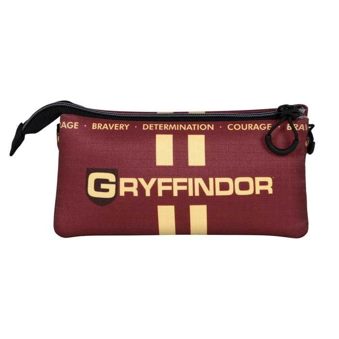 Trousse Triple ECO - Harry Potter Gryffindor22 - Bordeaux - Taille Unique