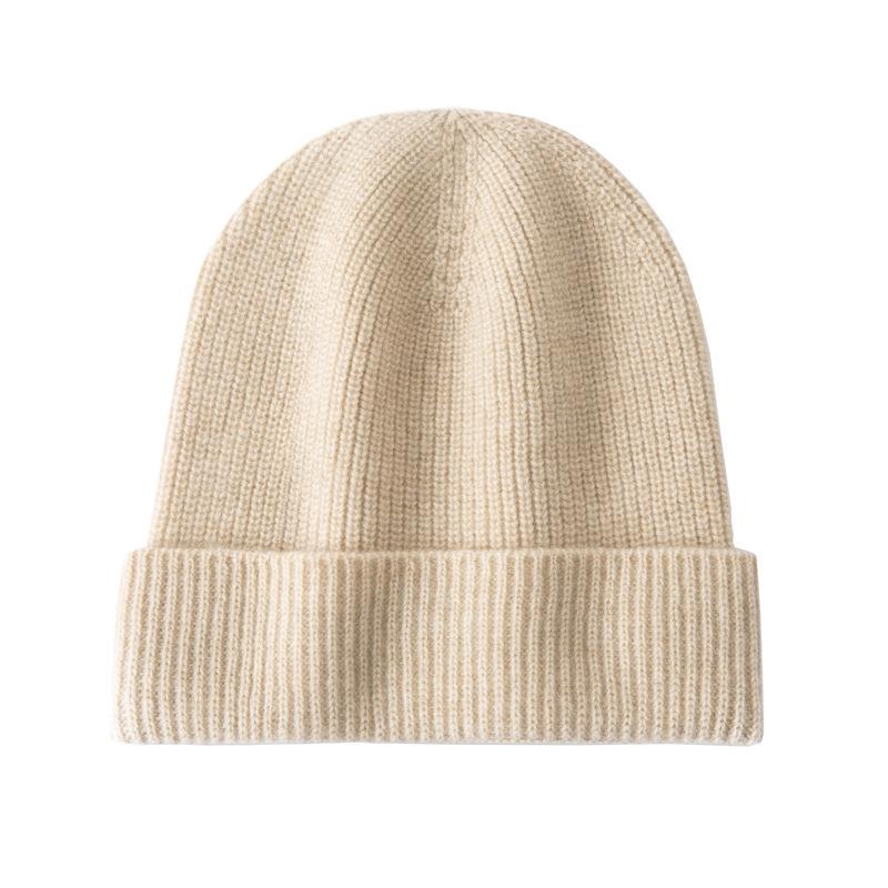 Women's 100% Pure Cashmere Hat - Versatile, Solid Color, Warm, Ear Protection Head Wrap