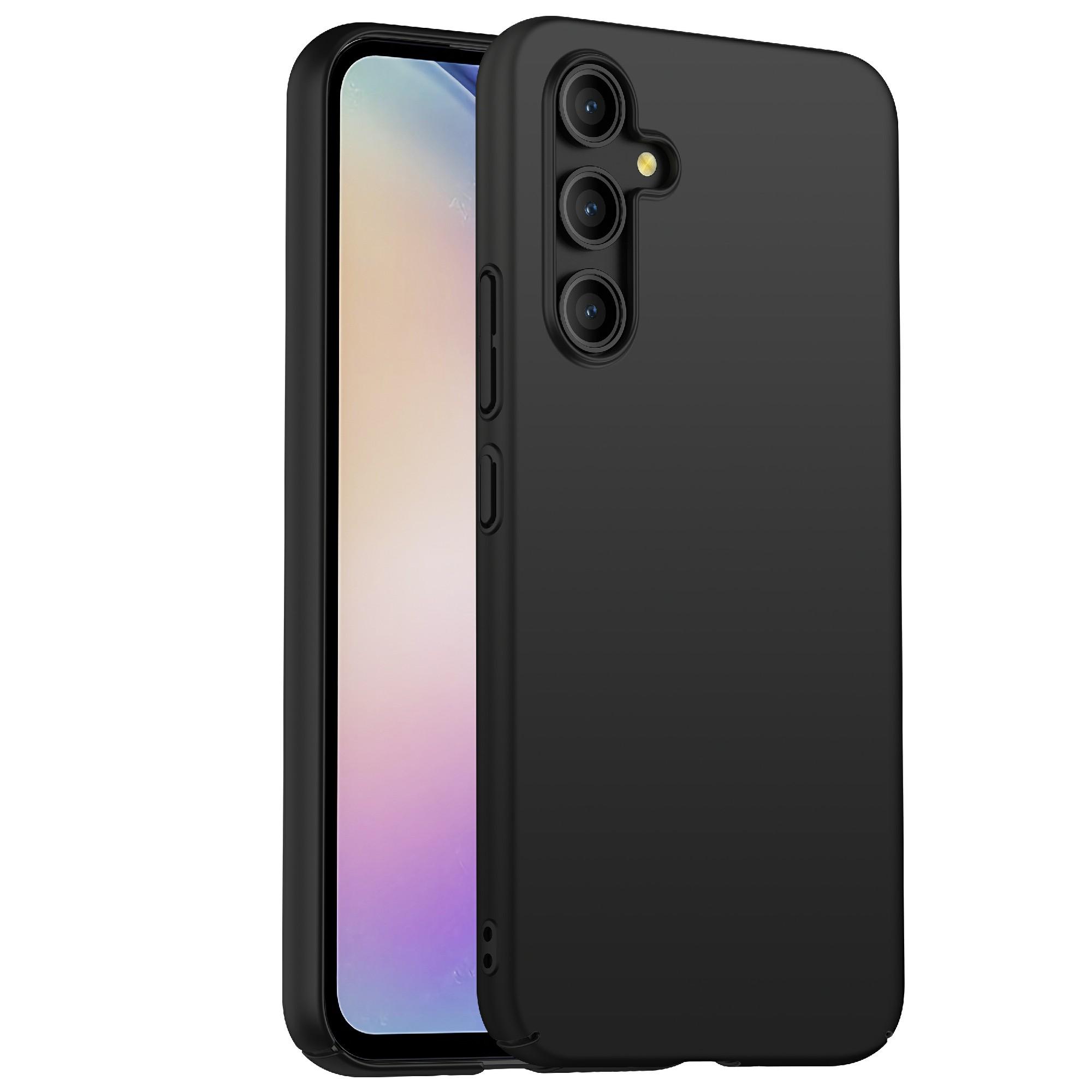 

Для Samsung Galaxy A54 5G Однотонный противоударный чехол Жесткий ПК Чехол для мобильного телефона Black