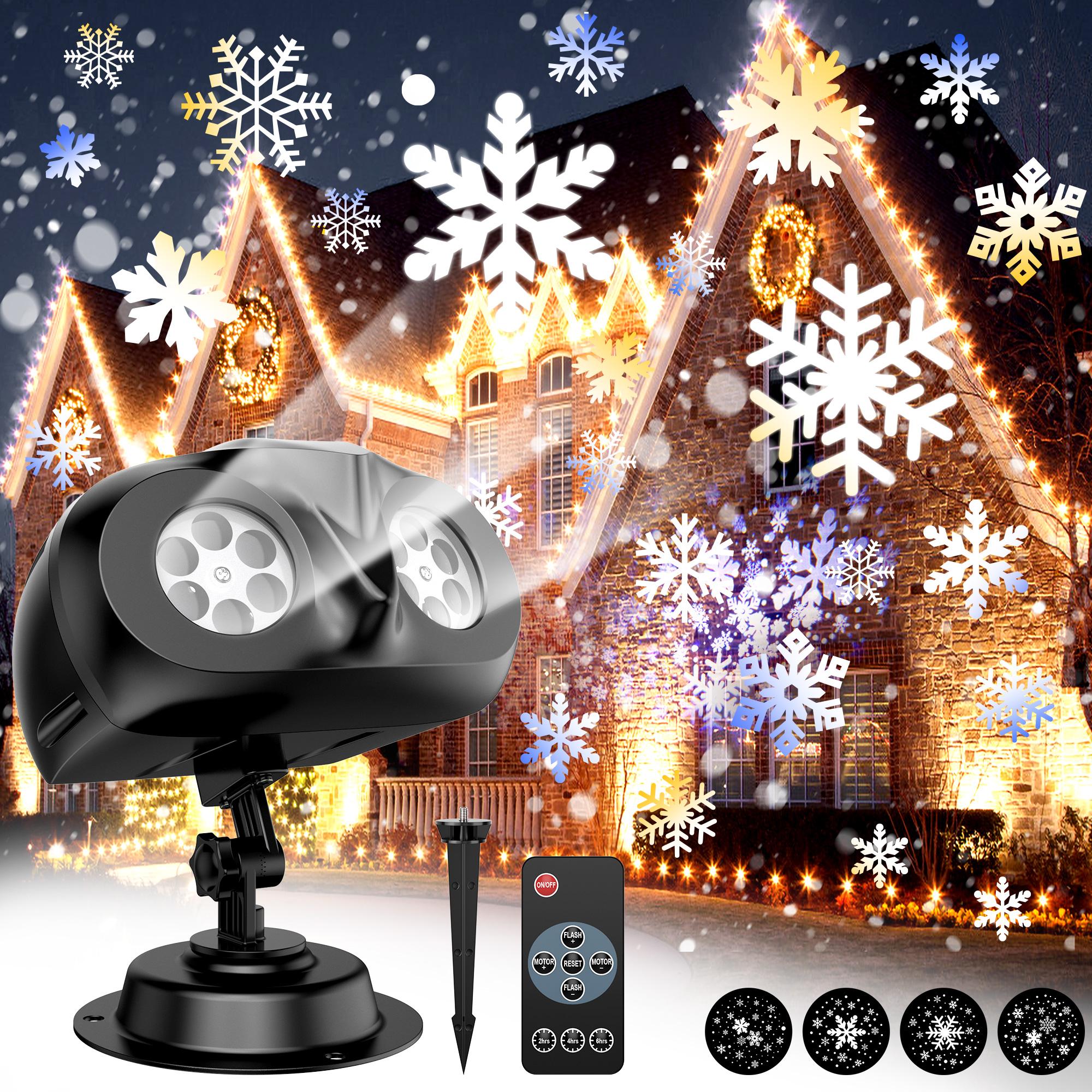 

Рождественские проекционные огни «Снегопад», уличный ландшафтный динамический светодиодный проектор в виде совы со снежинками для Нового года EU Plug синий