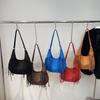 Women's 2025 Frosted Fringe Dumpling Bag - Large Capacity, Versatile Retro Crossbody and Shoulder Bag for Autumn/Winter