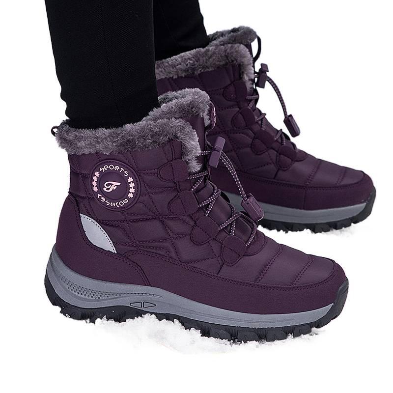 Platform snow boots winter velvet thickened shoes medium and large cotton shoes