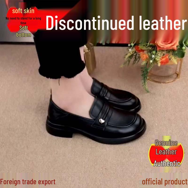 

Woodpecker Genuine Leather Flat Loafers for Spring & Autumn 2025 - Soft Sole, Versatile, Casual Style for Moms 37