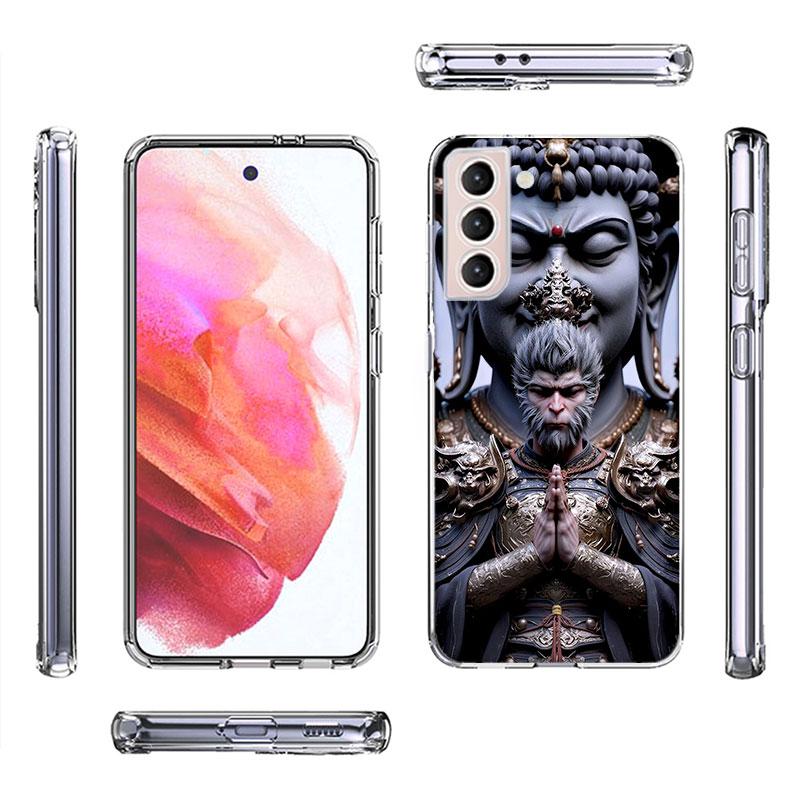 Black Myth Wu Kong Phone Case For Samsung Galaxy S25 Edge S24 S23 FE S21 S20 S10 Plus S22 S26 Ultra Cover Clear Cases TPU Capa S