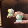 360° Rotatable Rotatable Desk Ornament Tea Pet Handcrafted Decoration New Cute Fish Figurine  Gift