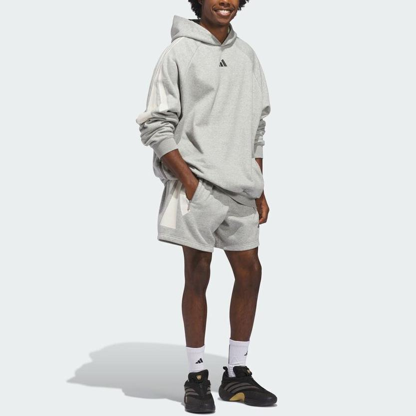 Adidas Basketball Striped Hooded Pullover Long Sleeve Sweatshirt Unisex sweatshirt KB7540