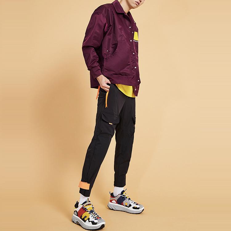 Li Ning Paris Fashion Week Printed Loose Casual Jacket Men Jacket Strong-Purple AFDQ433-2