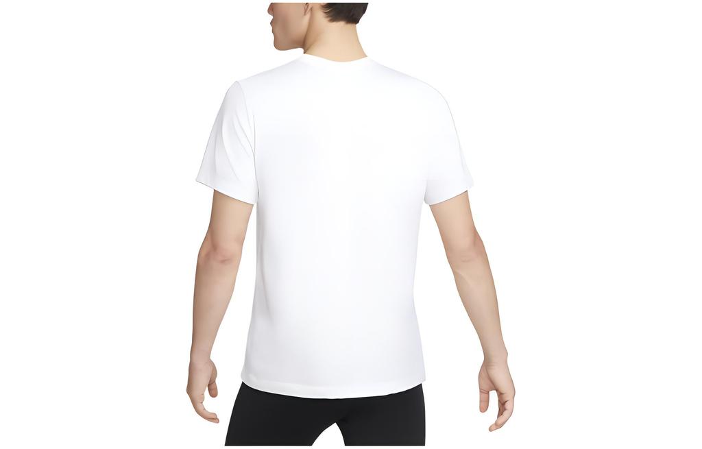 Nike T Shirts Men's White Crew Neck Moderate Straight Fit DM5434-100