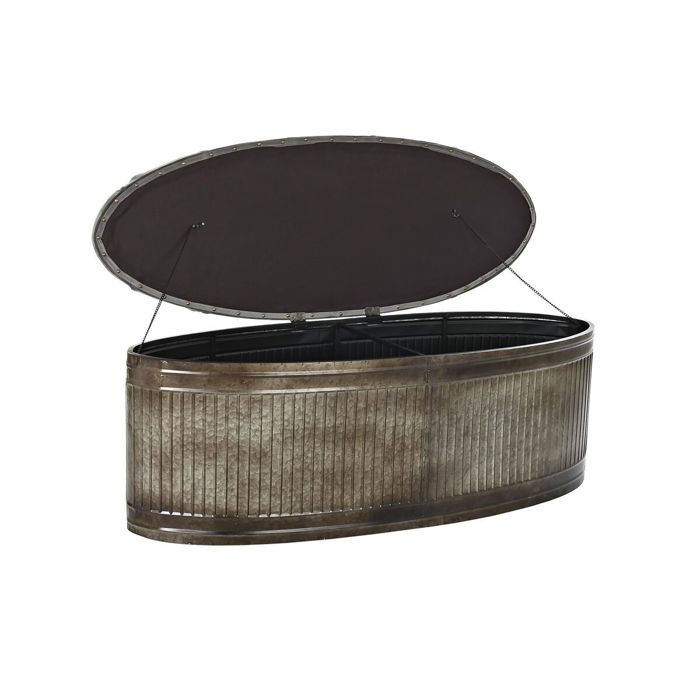Banc Banquette - DKD Home Decor - Métal - Gris - Confortable - Design Contemporain