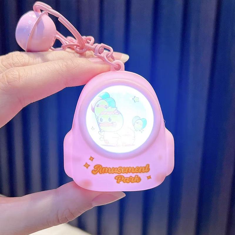 Cute Little Bear & Duck Night Light Keychain – Backpack Pendant & Claw Machine Gift