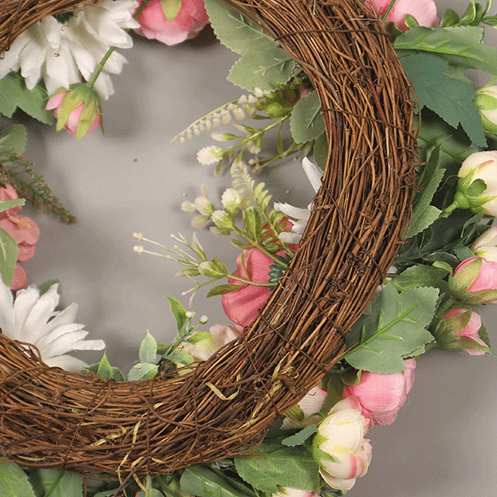 Artificial Peony Wreath Peony Flower Spring Wreaths for Wall Wedding Party Home Decor