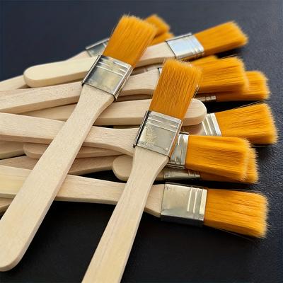 Nylon Brushes 6/12/18/32pcs Short Wooden Handle Art Paint Brushes Watercolor Brushes Wall Brushes Art Brushes Cleaning Tools