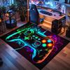 Game Controller Design Rug - Soft Non-slip Durable Gaming Room Mat for Bedroom, Living Room - Perfect for Gamers & Esports Fans