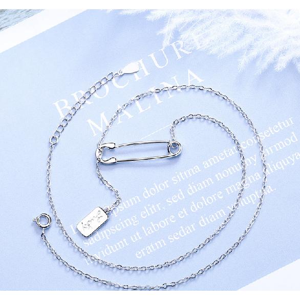 Safety Paper Pin Clip Pendant Necklace For Women Hollow Tassel Collarbone Chains Choker Women's Necklace Fashion Jewelry