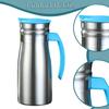 , Insulated Jug, Stainless Steel Vacuum Carafe, Leak Beverage Dispenser, Modern Design, And Cold