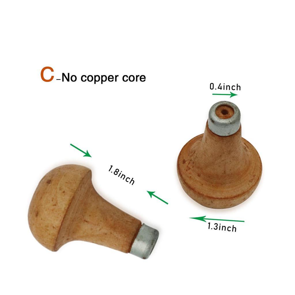 Wooden Handle for File Cutting Tool Craft DIY Hand Tools Screw-on Wooden File Handle for Shaving and Debarking Wood Carving