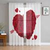 Lgbt Pride Love Chiffon Sheer Curtains for Living Room Bedroom Home Decoration Window Voile Tulle Curtain Drapes