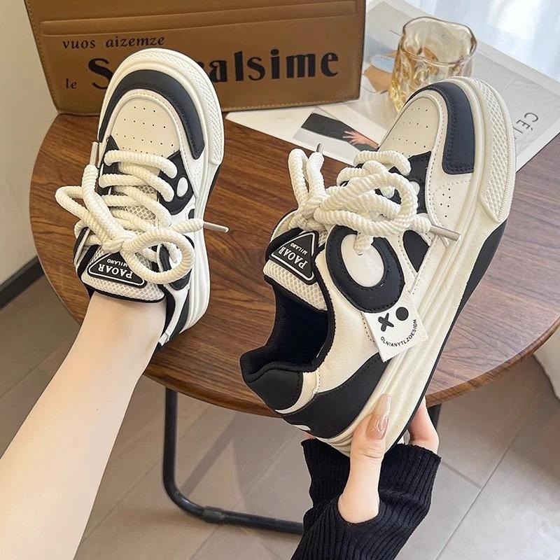 

Весенне-летняя женская обувь женская спортивная обувь туфли-одиночки студенческая универсальная повседневная обувь для скейтборда модная обувь 35 чёрный