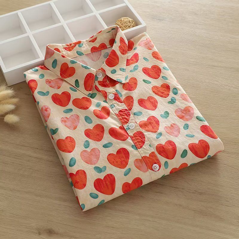 

Летняя одежда 2025 года Новая футболка с коротким рукавом с мультяшным принтом Женская в K-стиле Свободная Легче всего сочетать Чистый хлопок Рукав до локтя Топы Red Heart Long sleeves Free size 42.50 kg-67.50 kg