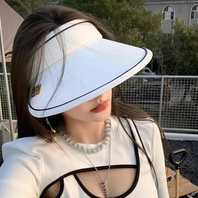 Boş üst kadın plaj siperliği kadınlar için geniş ağızlı Golf şapkası erkekler UV koruma katlanabilir erkek yazlık şapkalar büyük ağızlı kap