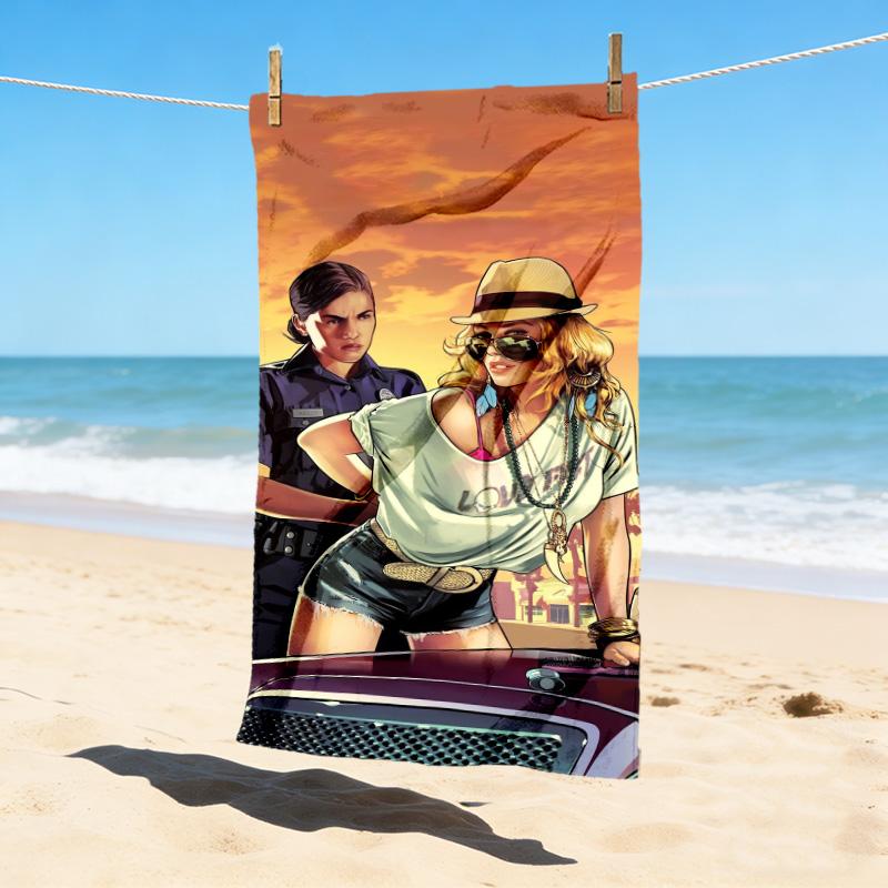 Urban Escape Stylish Digital Printing Beach Towel Quick Drying Absorbent Blanket For Beach Pool Gym Travel Christmas Gift C9211747