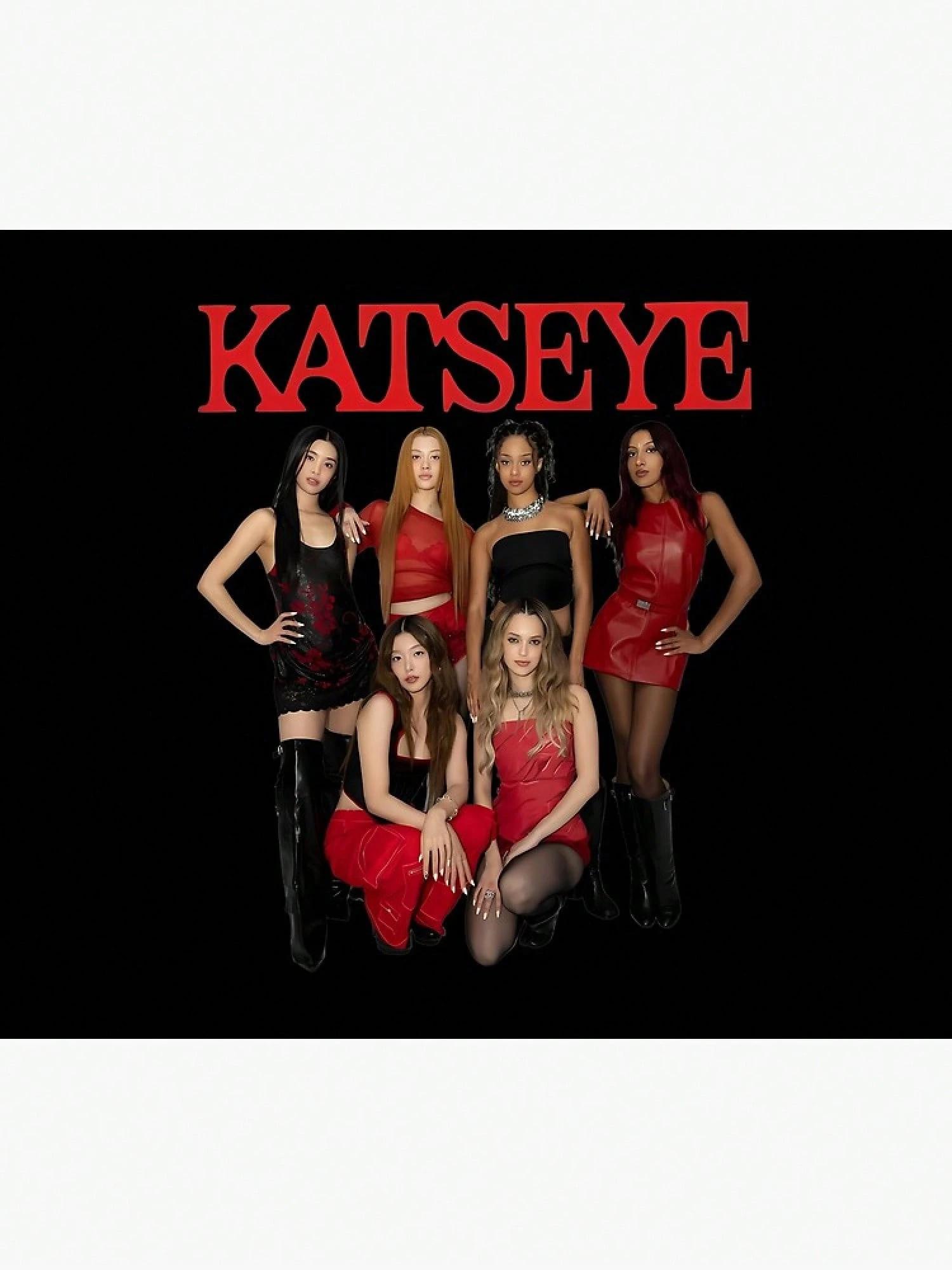 Katseye Rise Motivational Tapestry Inspirational Wall Decor Flat Print Kpop Fan Home Bedroom Dorm Decoration 74x94cm(29x37in)