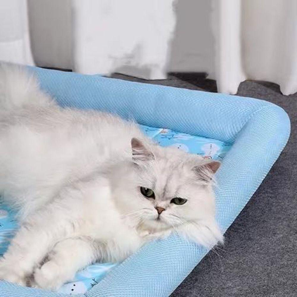 Square Pet Cooling Mat Breathable Dog Cat Beds Pet Supplies Cooling Puppy Bed Home