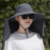 Neck Protection Women Visor Cap Cloth Summer Bucket Hat Foldable Fisherman Hat  Outdoor