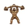 Weightlifter Charms Athletes Pendants For Fitness Gym Themed Jewelry Making