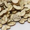 100Pcs Love Heart No Hole Wood Buttons Sewing Craft Clothes Decor DIY Scrapbooking