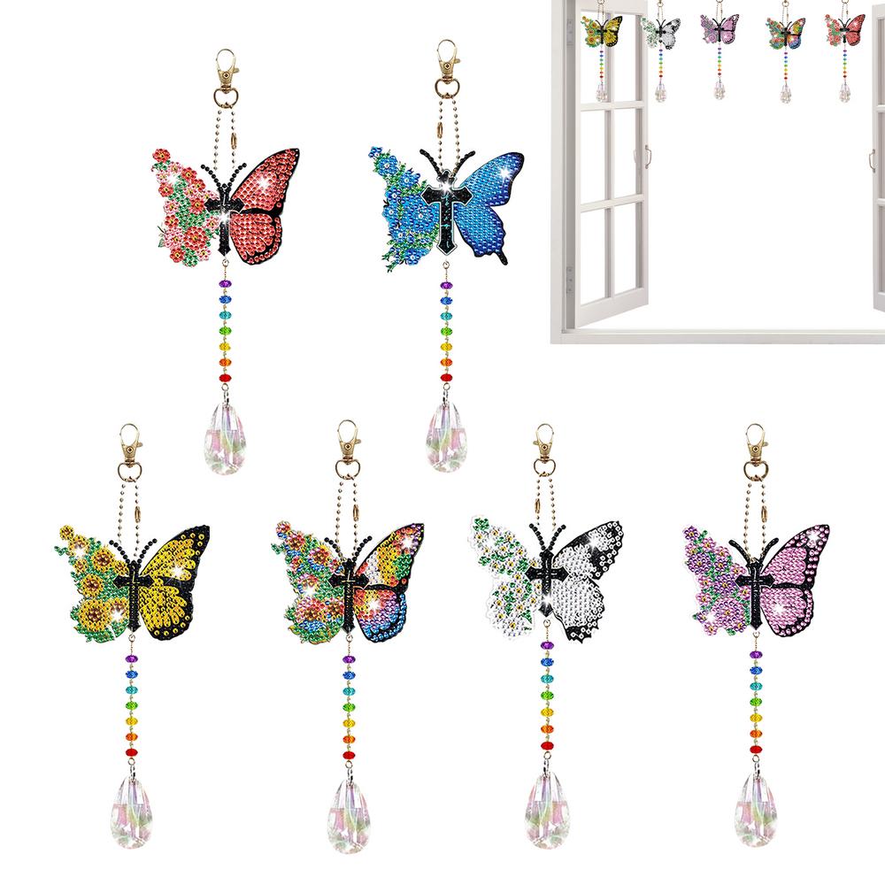 5D Crystal Art Suncatchers Kit 5D Crystal Wind Chimes Art Kit Double Sided DIY Crafts Decor For Chandelier Window Car And