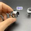Stainless Steel M22 Faucet Adapter 360° Rotating Faucet Aerator Connector Adjustable Stainless Steel Kitchen Faucet Fittings
