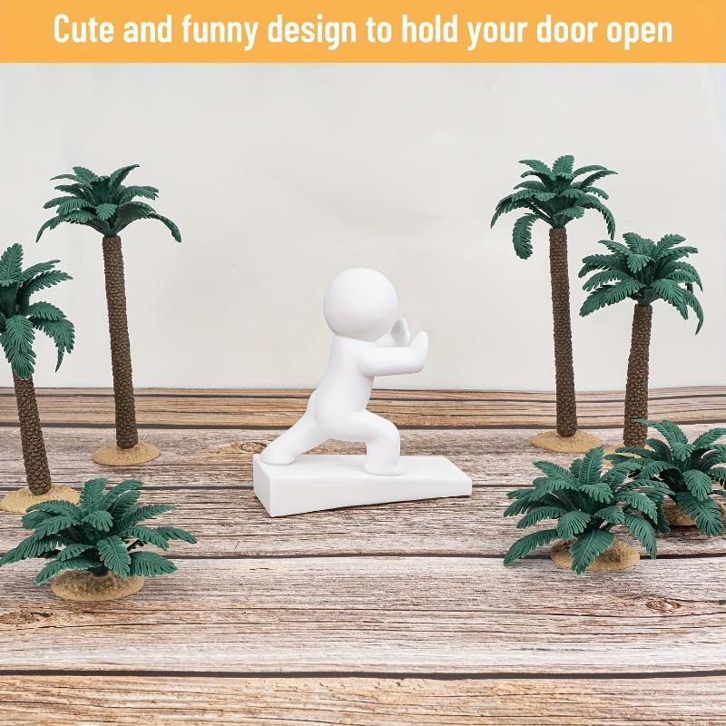 Cute white kung fu character door stopper