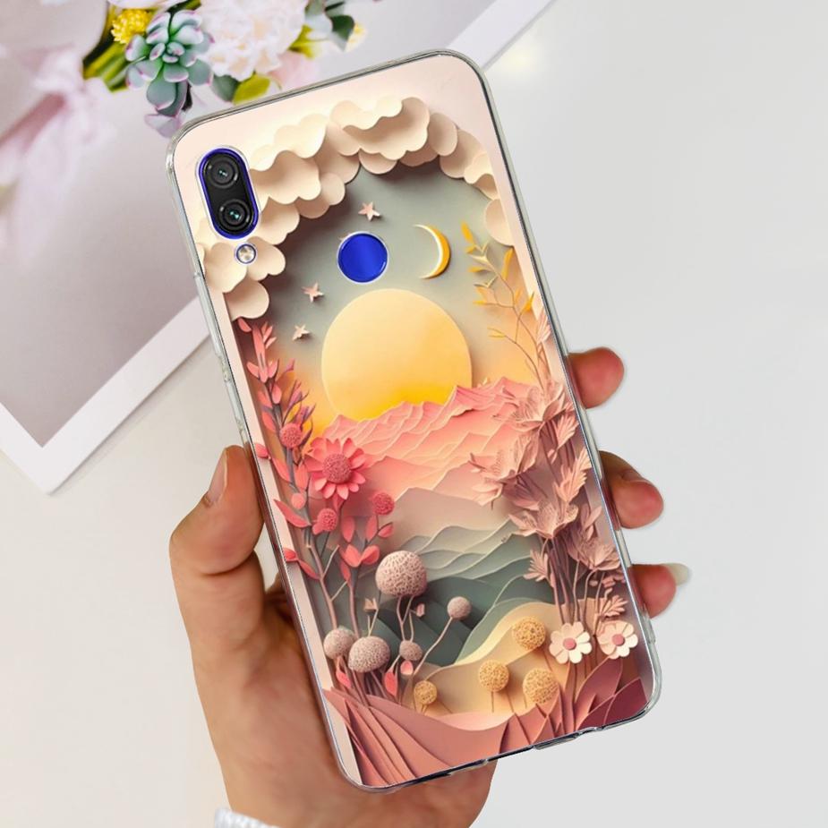 For Xiaomi Redmi Note 7 Pro Case Redmi7 Cute Panda Painted Cover Clear Silicone Soft TPU Phone Case For Redmi 7 Note7 Pro Bumper