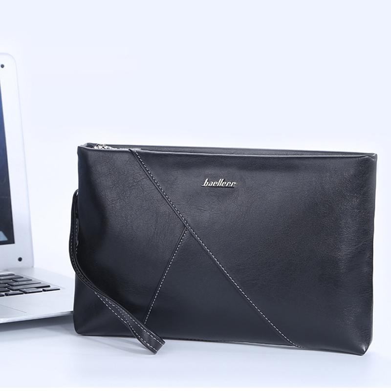 Men'S Soft Leather Wallet Long Purse Men Clutch Bag Large Capacity Zipper Wallets