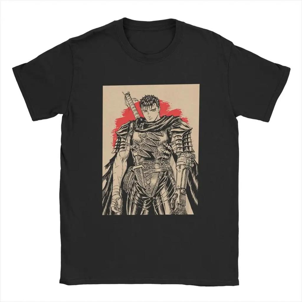 Berserk T-Shirt Men Women 100% Cotton Plus Size Daily Casual Graphic O-Neck Japanese Anime Oversized Streetwear Cool Unisex Tees