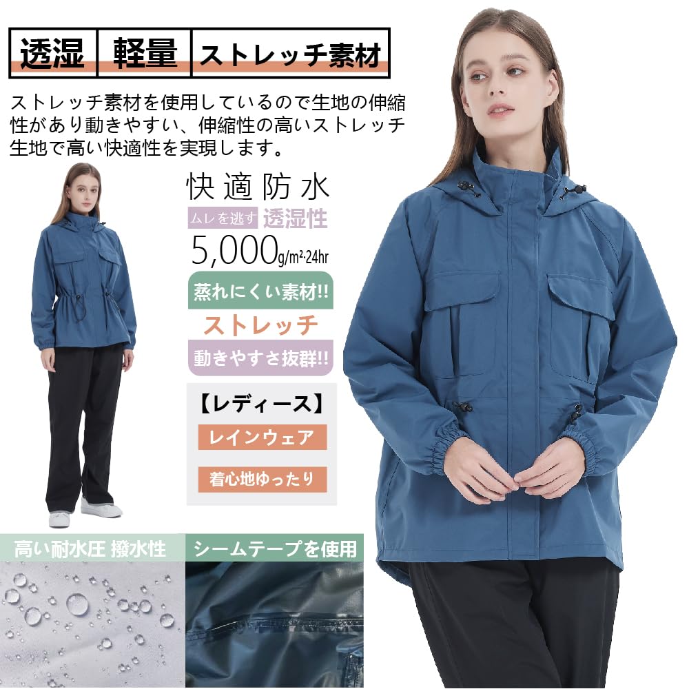 TopKylin Raincoat Perfect for and More and Perfect for Outdoor and Hiking Size Women's Set, Cycling, Golf, [Lightweight, Waterproof, Windproof,