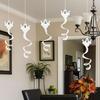8pcs Paper Halloween Ghost Pendant White Ghost Hanging Garland  Ghost Festival