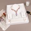 Women Jewelry Packaging Linen Gift Box Elegant Necklace Earrings Bracelet Ring Kit Display Tray Case for Stores Exhibition