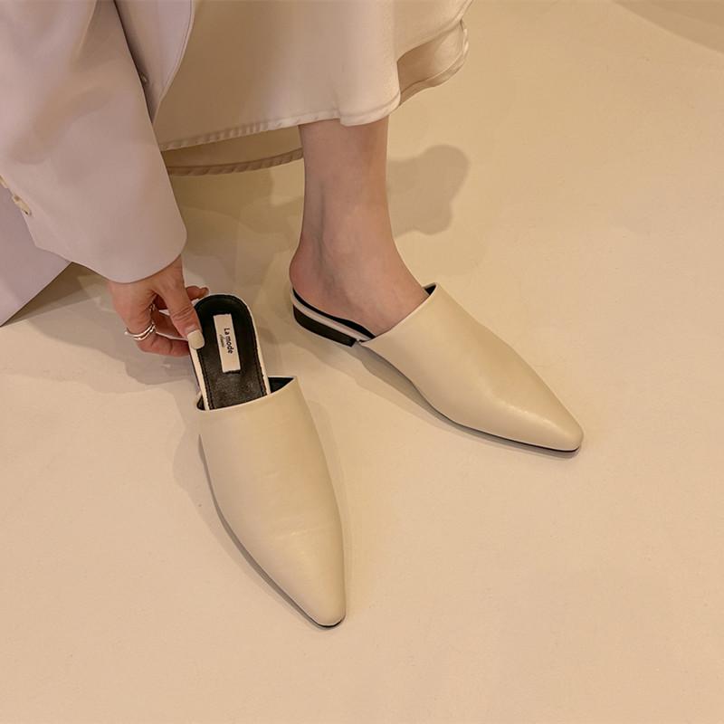 Fashion Bailamos 2025 Brand New Flats Lady Sandals Slippers Slip On Pointed Toe Women Mules Outdoor Slipper Shoes Woman Slides Mujer