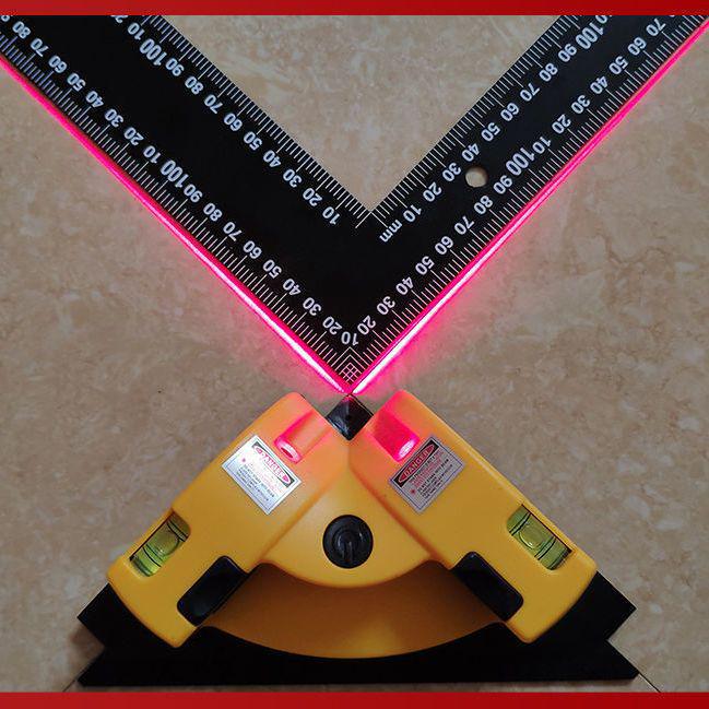 Högprecision Multifunktionell Infraröd Laser Rätvinklig Golvnivålinjal 90°