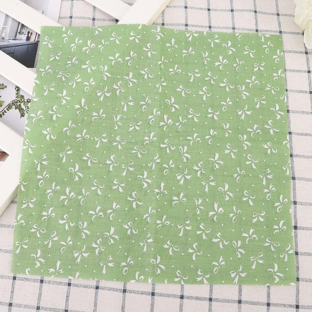 7Pcs Green floral pattern Patchwork Fabric Pure cotton plain weave Printed Cloth Quilt production S