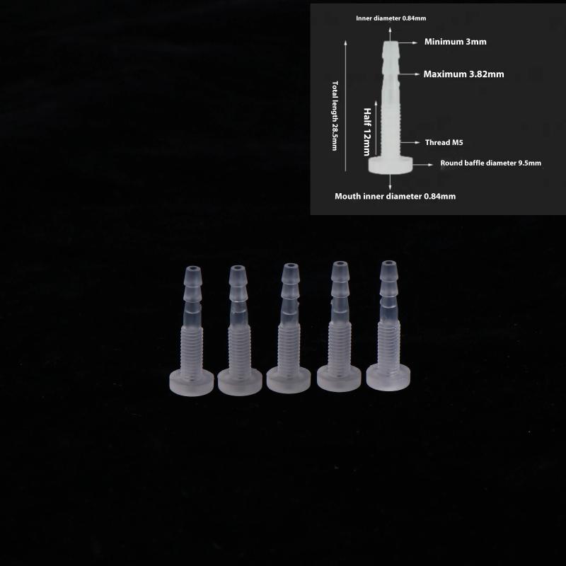 

5 шт. M5 M6 M8 M10 M12 M14 M16 Пищевые ПП Прямые Проходные Соединители Соединители для Воздушного Шланга Аквариумного Бака Фитинги для Ирригационных Труб 3-M5