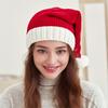 1/2pcs Knitted Christmas Hat, Holiday Winter Hat, Plush Ball Decoration Soft and Warm Christmas Hat, Holiday Party Accessories