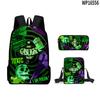 3Pcs Set Book Bags Kids Bags 3D New Gas Lamp Area The Gaslight District Backpack Student Backpack Crossbody Bag Pen Bag