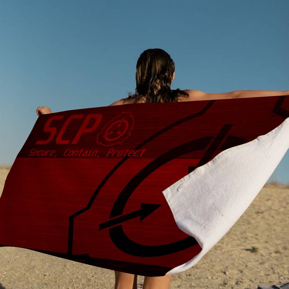 Classic Horror Game S-Scp F-Foundation Microfiber Printed Beach Towel Mountain Climbing Yoga Beach Running Absorbent Soft Towel