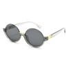 New Leopard Color Half Frame Circular Sunglasses for Women's Luxury Vacation Fashion